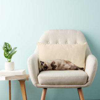 Siamese Cozy Cat Lumbar Pillow