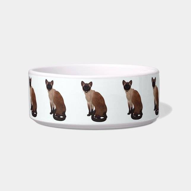 Siamese Dark Seal Point Cat Bowl (Front)