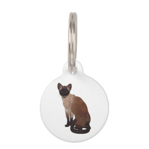 Siamese Dark Seal Point Cat Pet Tag