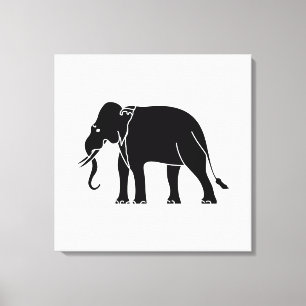 Siamese Elephant Canvas Print