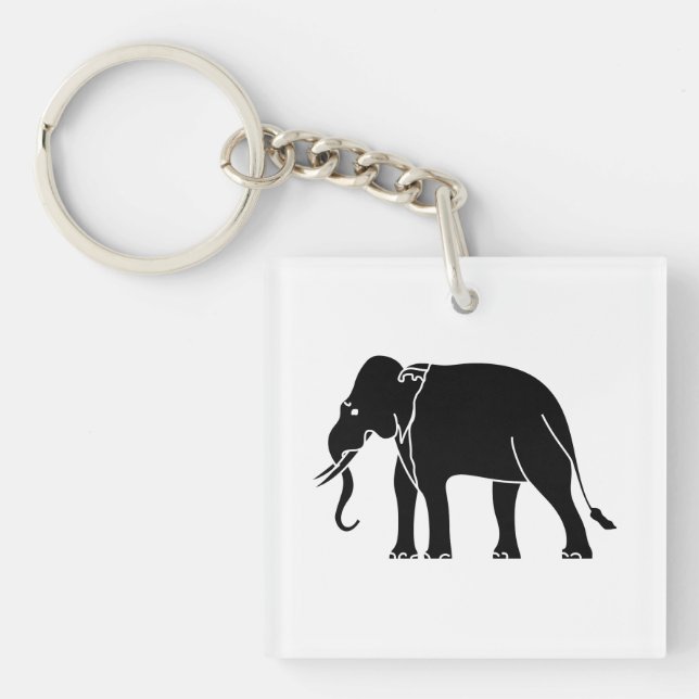 Siamese Elephant Keychain (Front)