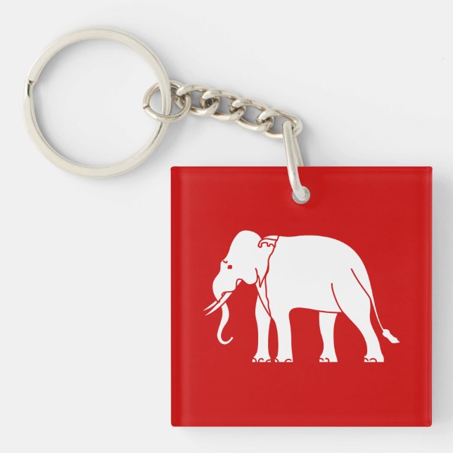 Siamese Elephant Keychain (Front)