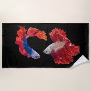 Siamese Fighting Fish Beach Towel