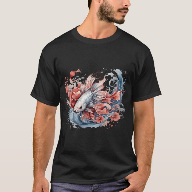 siamese fighting fish, beautiful fish T-Shirt (Front)