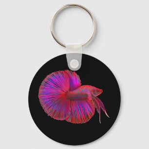 Siamese Fighting Fish Betta Keychain