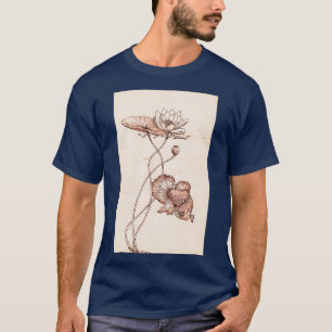 Siamese fighting fish Betta splendens and water li T-Shirt