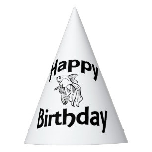 Siamese Fighting Fish Birthday Party Hat