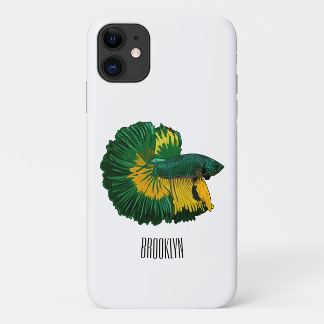 Siamese fighting fish cartoon illustration Case-Mate iPhone case (Back)