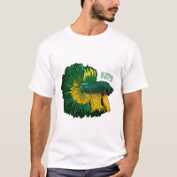 Siamese fighting fish cartoon illustration
