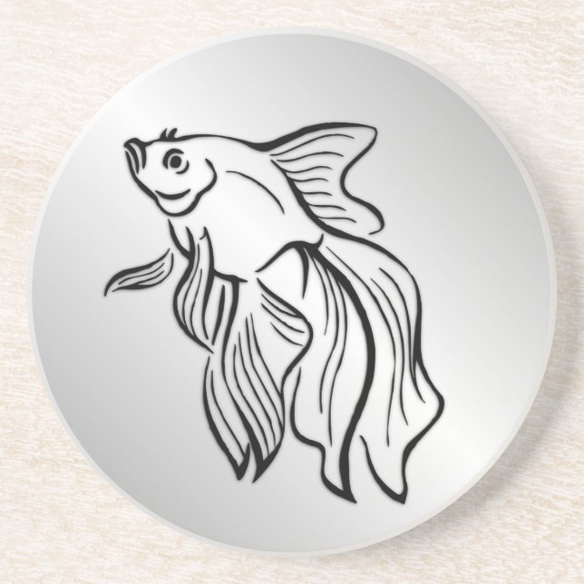 Siamese Fighting Fish Coaster (Front)