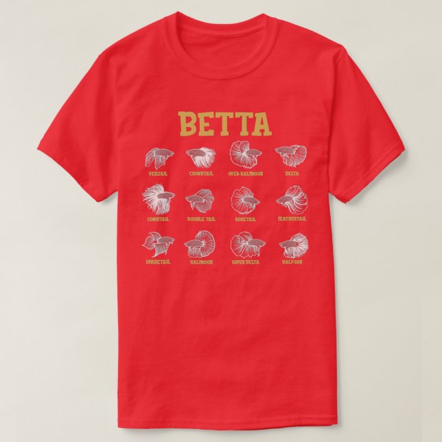 Siamese Fighting Fish Lover Aquarium Keeper Betta  T-Shirt (Design Front)