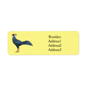 Siamese fireback bird cartoon illustration 