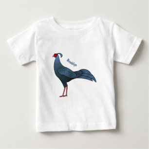 Siamese fireback bird cartoon illustration baby T-Shirt