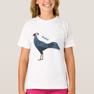 Siamese fireback bird cartoon illustration T-Shirt