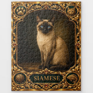 Siamese, Jewelled Heirloom Art Jigsaw Puzzle
