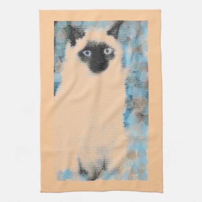 Siamese Kitchen Towel (Vertical)