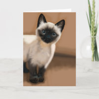 Siamese Kitten All Occasion Greeting Card