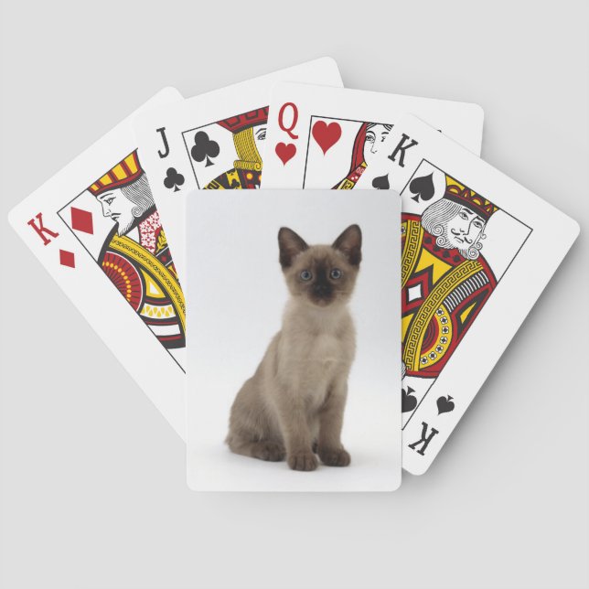 Siamese Kitten Cat Playing Cards (Back)