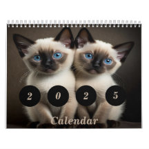 Siamese Kitten Custom Calendar For Cat Lovers