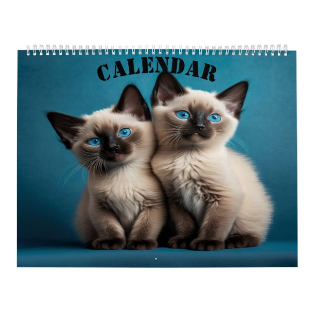Siamese Kittens Calendar (Cover)