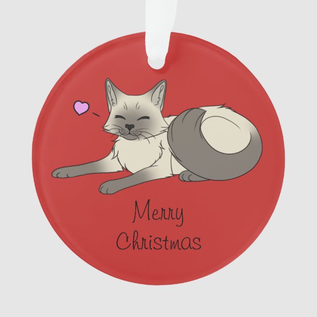 Siamese Kitty Ornament (Front)