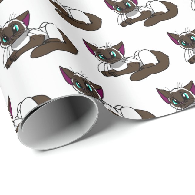 Siamese Kitty Wrapping Paper (Roll Corner)