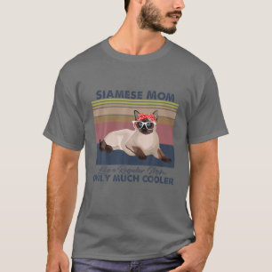Siamese Mom Bandana Match Vintage Mother's Day Dog T-Shirt