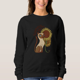 Siamese Mom Cat Sunflowers Mommy Pet Sweatshirt