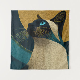 Siamese Mosaic Portrait Tapestry