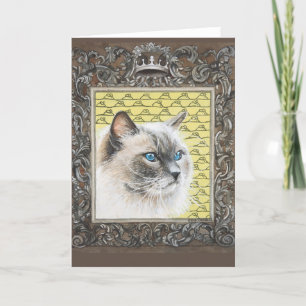 Siamese / Ragdoll / Himalayan Cat Greeting Card