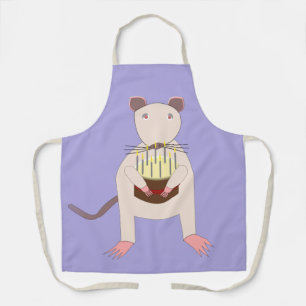 Siamese Rat with Birthday Cake Apron