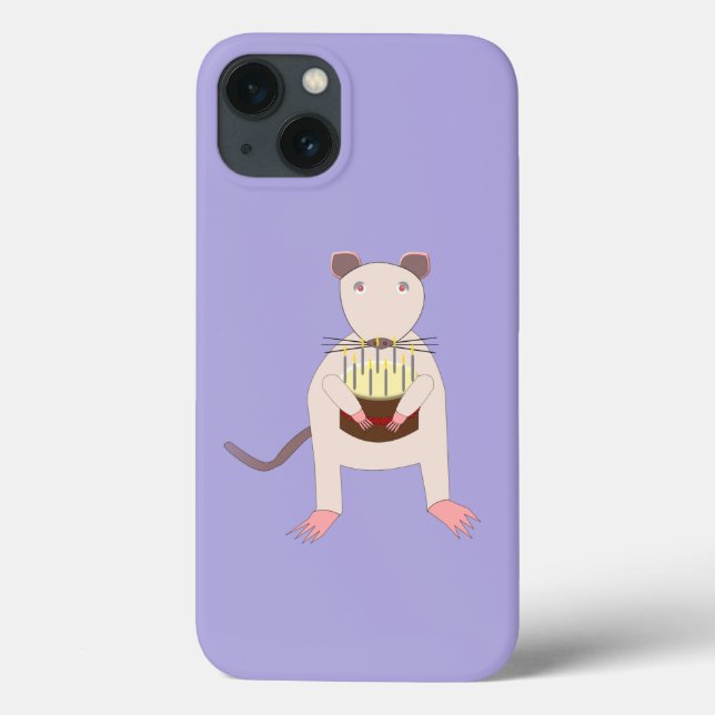 Siamese Rat with Birthday Cake Case-Mate iPhone Case (Back)