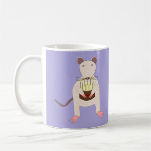 Siamese Rat with Birthday Cake Coffee Mug
