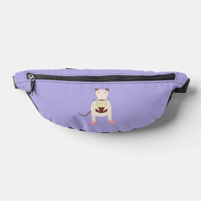 Siamese Rat with Birthday Cake Fanny Pack (Lay Down)