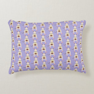 Siamese Rat with Birthday Cake Patterned Accent Pillow