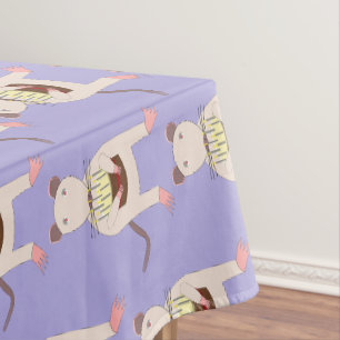 Siamese Rat with Birthday Cake Patterned Tablecloth