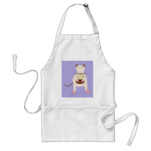 Siamese Rat with Birthday Cake Standard Apron