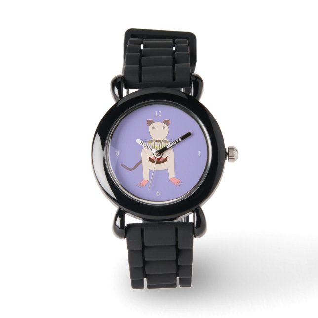 Siamese Rat with Birthday Cake Watch (Front)