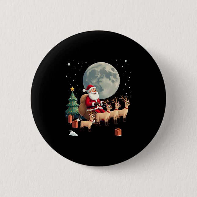 Siamese Reindeer Christmas Siamese Cat Lover Gifts 2 Inch Round Button (Front)