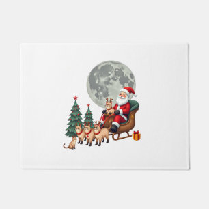 Siamese Reindeer Christmas Siamese Cat Lover Gifts Doormat