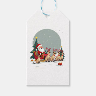 Siamese Reindeer Christmas Siamese Cat Lover Gifts Gift Tags