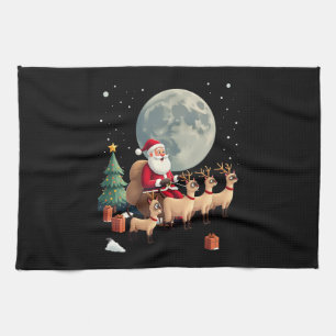 Siamese Reindeer Christmas Siamese Cat Lover Gifts Kitchen Towel