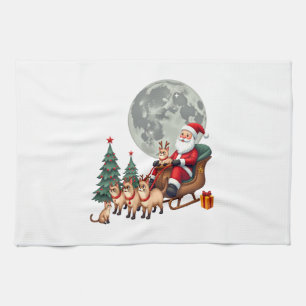 Siamese Reindeer Christmas Siamese Cat Lover Gifts Kitchen Towel