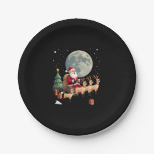 Siamese Reindeer Christmas Siamese Cat Lover Gifts Paper Plate