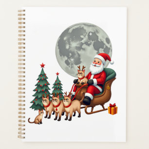 Siamese Reindeer Christmas Siamese Cat Lover Gifts Planner