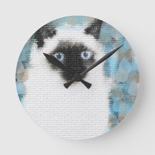 Siamese Round Clock (Front)