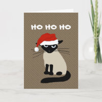 Siamese Santa Clause - Funny Kitty Cat Christmas