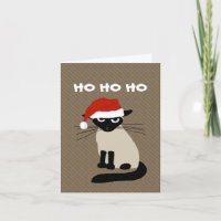 Siamese Santa Clause - Funny Kitty Cat Christmas
