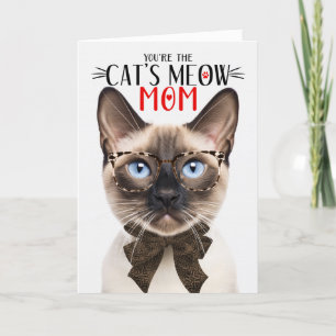 Siamese Seal Point Cat for Mom on Mother's Day Holiday Card