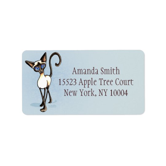 Siamese Seal Point Crosswalk Off-Leash Art™ Blue